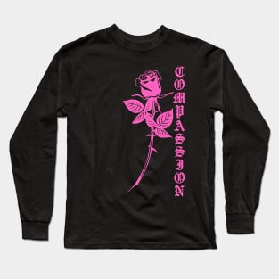 Compassion rose in pink Long Sleeve T-Shirt